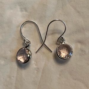 ARTISAN June Birthstone Crystal Pendant Charm Sterling Silver Earrings